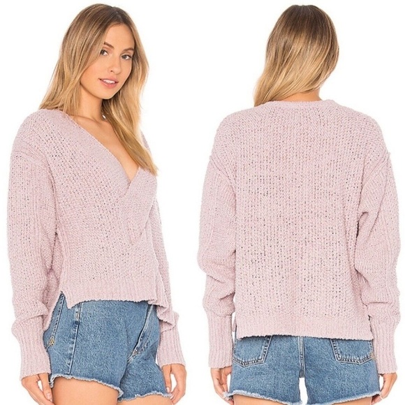 Free People Coco Twist Front Sweater In Lavender Purple Size Small - Picture 1 of 9